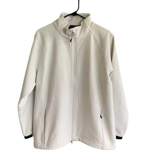 Lands' End Off White Textured Jacket Size 1X XL - Picture 1 of 6